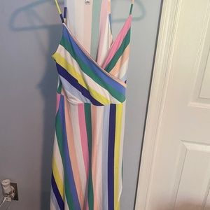Multi colored wrap dress
